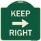 Signmission Keep Right Right Arrow Heavy-Gauge Aluminum Architectural Sign, 18" x 18", G-1818-23891 A-DES-G-1818-23891 - alternate 1